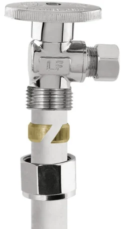 Plumb Pak 1/2 in. PEX in. X 1/4 in. Compression Brass Angle Valve