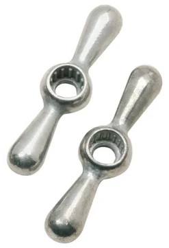 Plumb Pak Cast Metal Chrome Tee Faucet Handle 2 pc