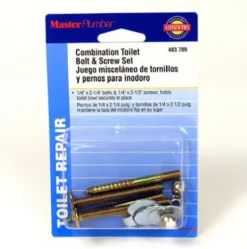 Plumb Pak Toilet Bolt and Screw Set Chrome Plated Brass