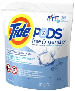 Pods HE Laundry Detergent, Free & Gentle, 16-Ct.