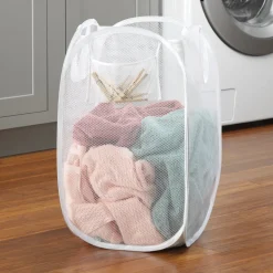 POP UP LNDRY HAMPER WHT