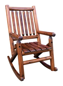 Porch Rocking Chair, Honey Finish Hardwood