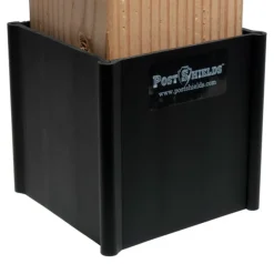 Post Shields Inc. 4 in. H x 4 in. W x 4 in. L Plastic Black Fence Post Protection (Pack of 10)