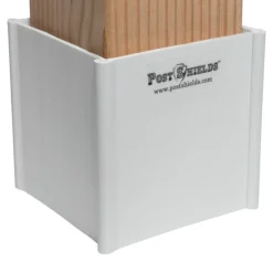 Post Shields Inc. 4 in. H x 4 in. W x 4 in. L Plastic White Fence Post Protection (Pack of 10)