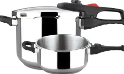 Practika Plus Pressure Cooker 3 Pieces Set 4+6 Qt Stainless Steel