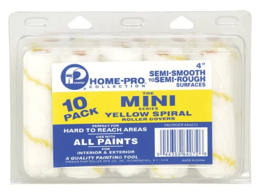 Premier Home-Pro Fabric 4 in. W Mini Paint Roller Cover 10 pk