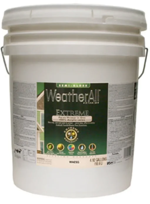 Premium Extreme Exterior Paint/Primer In One, WAESGN, Semi-Gloss, Neutral Base, Gallon (Pack of 4)