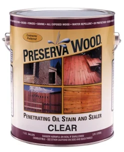 Preserva Wood Clear Penetrating Oil Stain and Sealant, 1 gal. (Pack of 4)