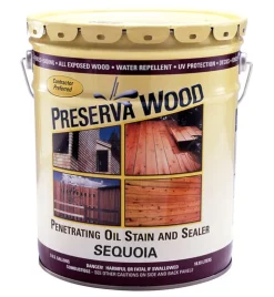 Preserva Wood Transparent Sequoia Oil-Based Oil Penetrating Wood Stain/Sealer 5 gal