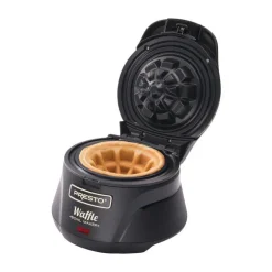 Presto 1 waffle Semi-Gloss Black Plastic Waffle Bowl Maker