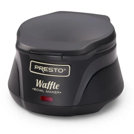 Presto 1 waffle Semi-Gloss Black Plastic Waffle Bowl Maker