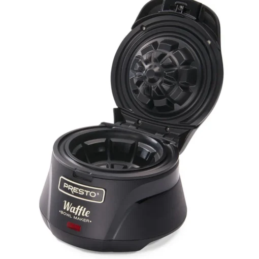 Presto 1 waffle Semi-Gloss Black Plastic Waffle Bowl Maker