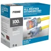 Prime Bulldog Tough Outdoor 100 ft. L Yellow Extension Cord 10/3