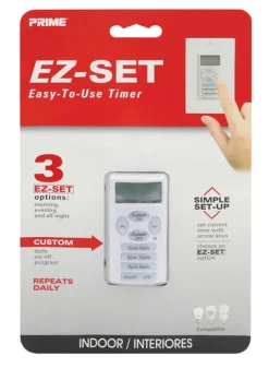 Prime EZ-SET Indoor Digital In Wall Timer 125 V White