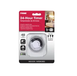 Prime Indoor Mechanical Timer 125 V White