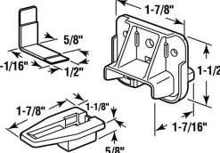 Prime Line Dark Brown Drawer Track Guide and Glide 1-3/16 L in.