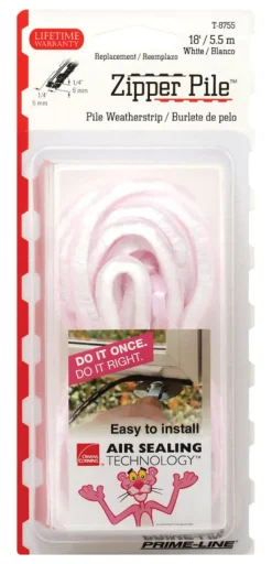 Prime Line Owens Corning White Vinyl Weatherstrip 216 L x 0.38 Thick in. for Doors & Windows