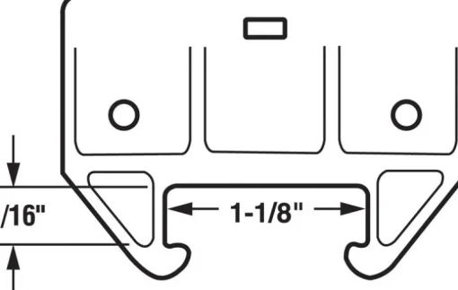 Prime Line Polyethylene Plastic Drawer Track Guide Replacement Kit 1-1/8 L in.