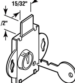 Prime Line S4086 1/2 Bolt Brass Plated Mail Box Lock