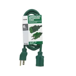Prime Outdoor 6 ft. L Green Extension Cord 16/3 SJTW