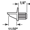Prime-Line Clear Plastic Shelf Support Peg 1/4 inch Ga. 0.7 in. L