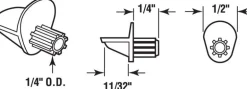 Prime-Line Clear Plastic Shelf Support Peg 1/4 inch Ga. 0.7 in. L
