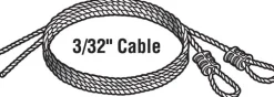 Prime-Line 12 ft. L X 3/32 in. D Carbon Steel Extension Cables