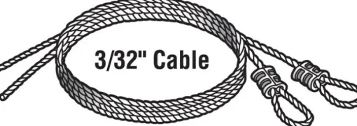 Prime-Line 12 ft. L X 3/32 in. D Carbon Steel Extension Cables