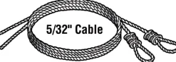 Prime-Line 14 ft. L X 5/32 in. D Carbon Steel Extension Cables