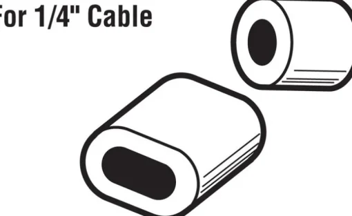 Prime-Line 1/4 in. D Aluminum Cable Ferrules and Stops