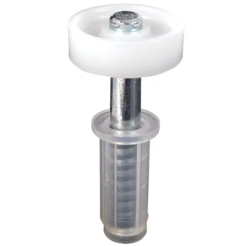 Prime-Line 7/8 in. D Silver Steel Bi-fold Door Wheel Guide 2 pc