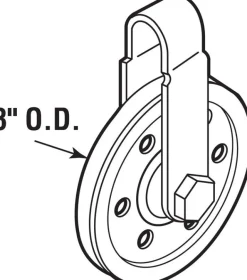 Prime-Line 3 in. D Steel Pulley /Strap and Bolt