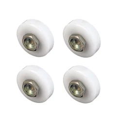 Prime-Line 3/4 in. D White Plastic/Steel Tub Enclosure Roller 4 pk