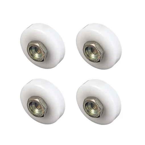 Prime-Line 3/4 in. D White Plastic/Steel Tub Enclosure Roller 4 pk