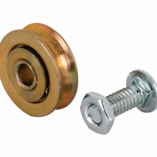 Prime-Line 1 in. D X 5/16 in. L Mill Steel Roller Assembly 2 pk