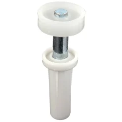 Prime-Line 7/8 in. D X 2-1/2 in. L Mill White Steel Guide Wheel 2 pc