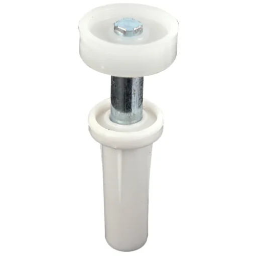 Prime-Line 7/8 in. D X 2-1/2 in. L Mill White Steel Guide Wheel 2 pc