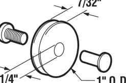 Prime-Line 1 in. D X 7/32 in. L Nylon Roller Assembly 2 pk