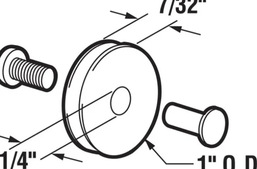 Prime-Line 1 in. D X 7/32 in. L Nylon Roller Assembly 2 pk
