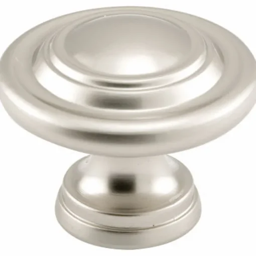 Prime-Line 1-11/16 in. D X 1.69 in. L Satin Silver Metal Bi-Fold Door Knob 1 pk