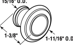 Prime-Line 1-11/16 in. D X 1.69 in. L Satin Silver Metal Bi-Fold Door Knob 1 pk