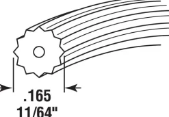 Prime-Line 0.17 in. D X 300 in. L Screen Spline