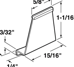 Prime-Line 0.63 in. D X 1.06 in. L Spline Channel