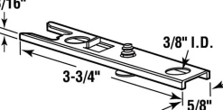 Prime-Line 0.63 in. D X 3.75 in. L Zinc-Plated Silver Steel Bracket 1 pk