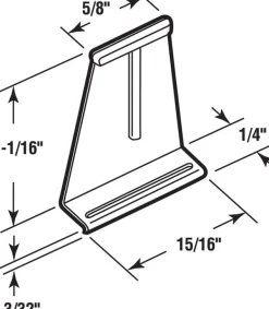 Prime-Line 0.25 in. Dia. x 5/8 in. L Spline Channel (Pack of 6)