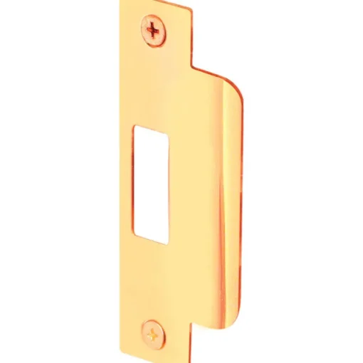 Prime-Line 4.875 in. H X 1.25 in. L Brass-Plated Steel Door Strike