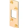 Prime-Line 3.6 in. H X 1.3 in. L Brass-Plated Brass Steel Security Strike