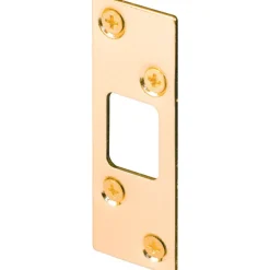 Prime-Line 3.6 in. H X 1.3 in. L Brass-Plated Brass Steel Security Strike