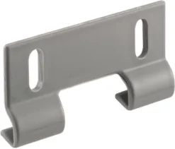 Prime-Line 7.35 in. H X 1-1/2 in. W Gray Frameless Shower Door Bottom Guide