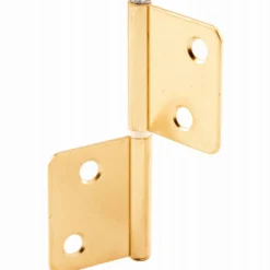Prime-Line 3 in. L Brass-Plated Door Hinge 2 pk